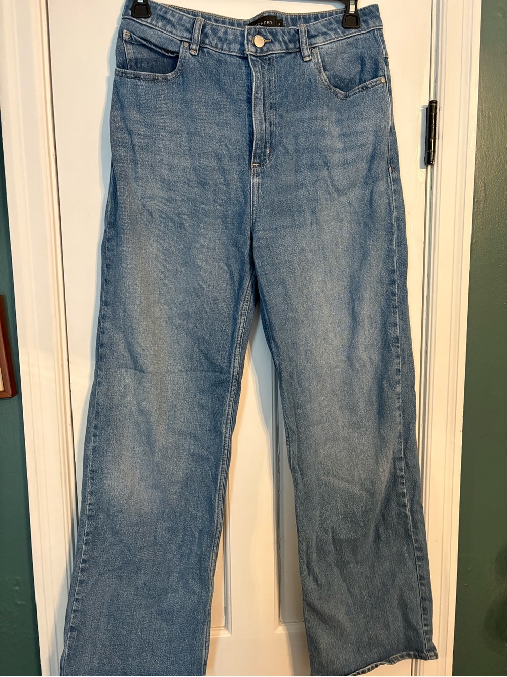 Witchery High-Rise Wide Leg Jeans in Light Blue